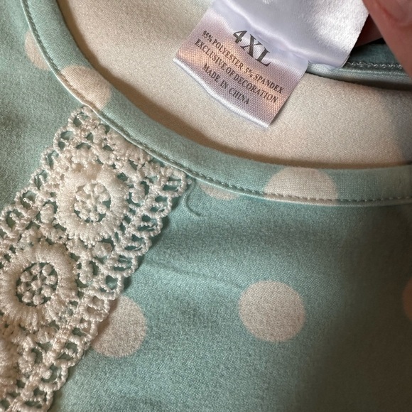 Ruffle Girl (4XL) Size 10. Polka Dot and Floral Kids Casual Dress - Picture 3 of 5